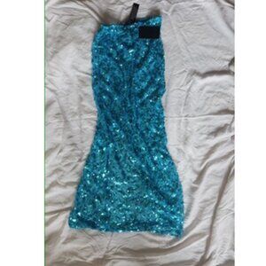 South Beach Miami Blue Sparkly Dress